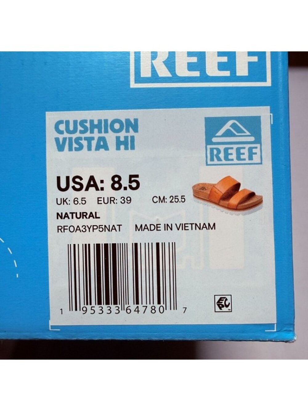 Reef Cushion Vista Hi Women's Shoes Natural Size 8.5 - Picture 9 of 10